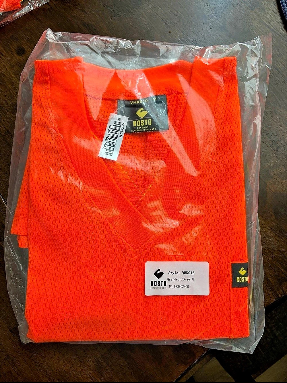 KOSTO Hi-Vis Safety Vest Orange & Yellow Medium